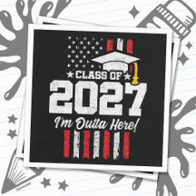 Senior Graduation American Flag Class of 2027