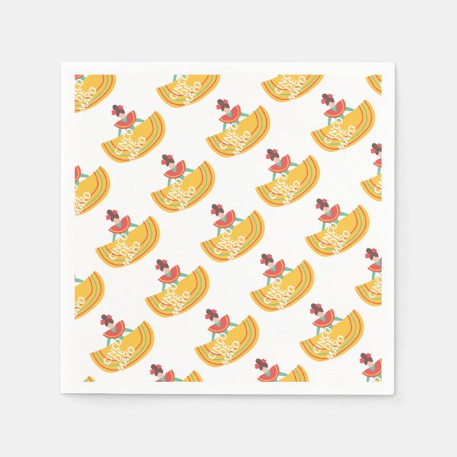 Serviette En Papier senorita cinco de mayo (Devant)