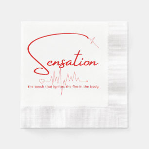 Serviette En Papier Sensation Pouls Ligne du Cœur