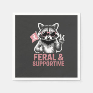Serviette En Papier Sensibilisation au cancer du sein feral et support
