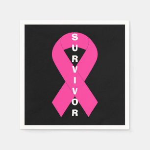 Serviette En Papier Sensibilisation au cancer du sein Survivant au rub