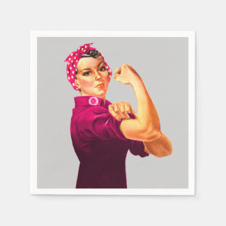 Serviette En Papier Sensibilisation au cancer Rosie Le Riveter