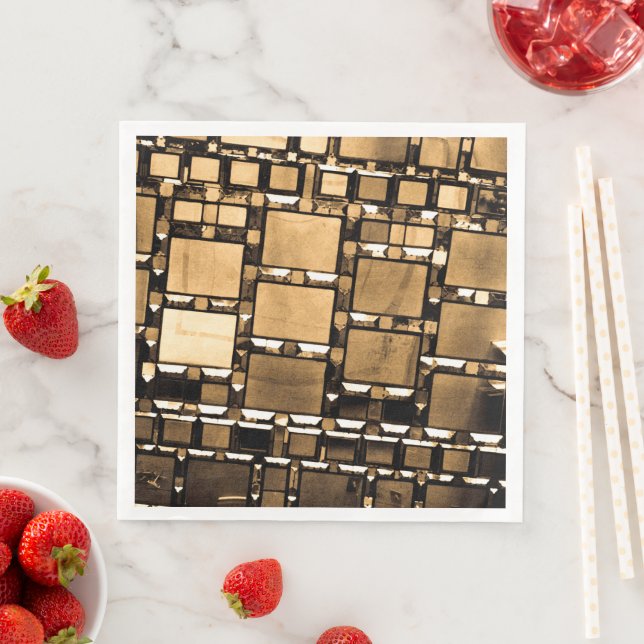 Serviette En Papier Sepia Mirrors (En situation)