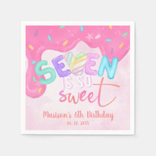 Serviette En Papier Sept est si doux Pink Frosting Marshmallow