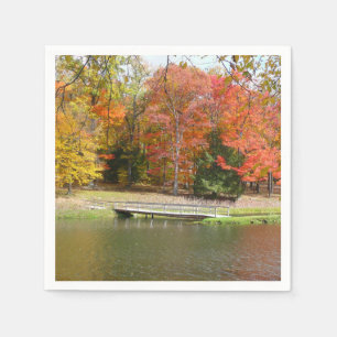 Serviette En Papier Sept sources Pont d'automne III Paysage d'automne