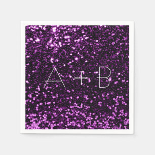 Serviette En Papier Séquin de rhum violet violet Parties scintillant é