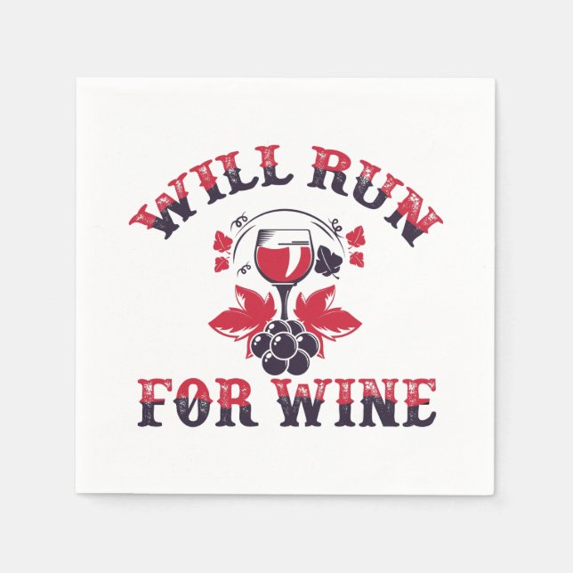 Serviette En Papier Sera couru pour le vin (Devant)