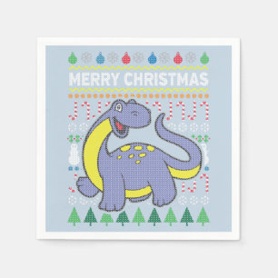 Serviette En Papier Série Dino Purple Ugly Christmas Sweat Wildlife S
