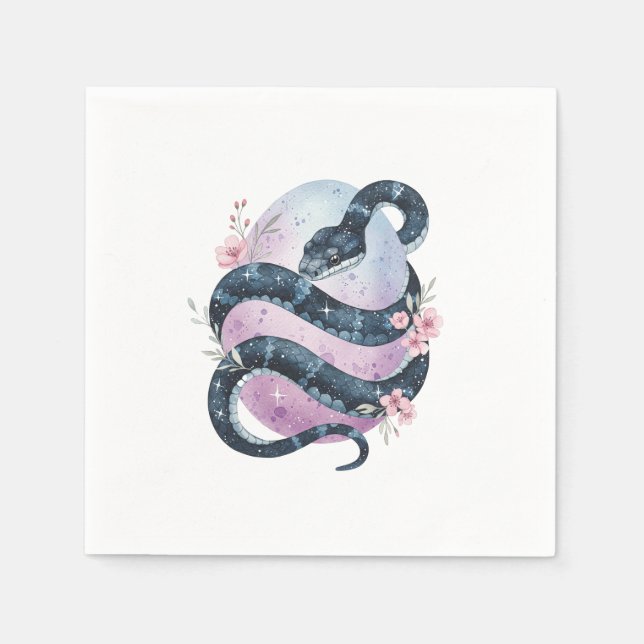 Serviette En Papier Serpent capricieux de Pâques (Devant)
