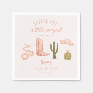 Serviette En Papier Serre-Baby shower de fille