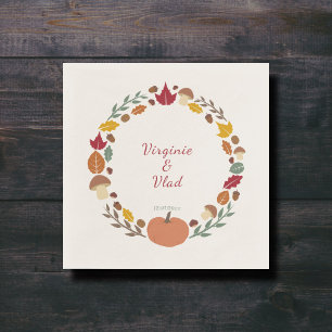 Serviette En Papier Serres et serviettes Mariages de automne