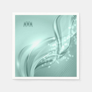 Serviette En Papier Serrl personnalisé Menthe verte Motif Cocktail Na