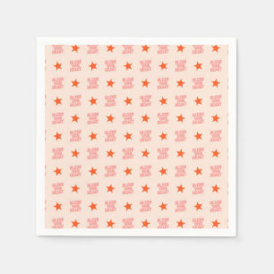 Serviette En Papier Serrure du Sud : Bénissez votre coeur (rose et ora