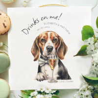 Serveur Beagle Adorable Aquarelle Personnalisable