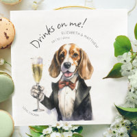 Serveur Beagle Adorable Aquarelle Personnalisable