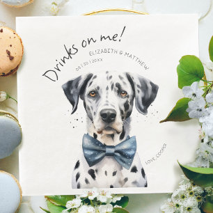 Serviette En Papier Serveur dalmatien joueur aquarelle personnalisable