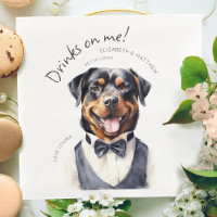 Serveur Rottweiler Élégant Aquarelle Personnalisab