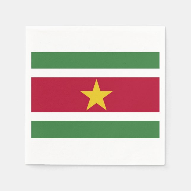 Serviette En Papier Serveurs "drapeau surinamien". (Devant)