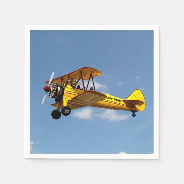 Serviette En Papier Service Biplane Air Mail (Devant)