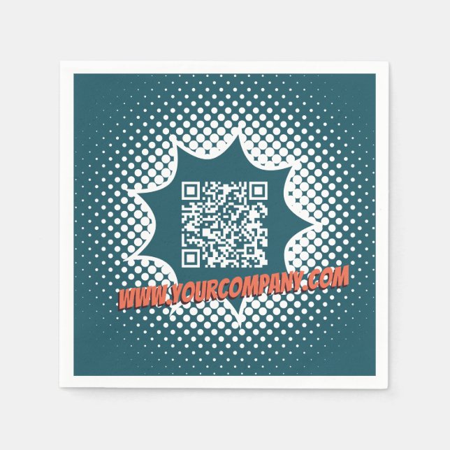 Serviette En Papier Service de nettoyage bleu WWW personnalisé (Devant)