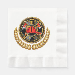 Serviette En Papier Service d'incendie Napkin