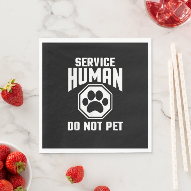 Serviette En Papier Service Humain conception Ne Pas Caresser Citation (En situation)