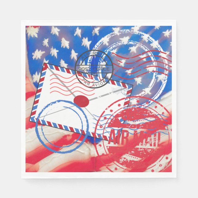 Serviette En Papier Service postal (Devant)