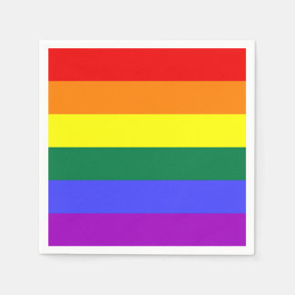 Serviette En Papier Serviette arc-en-ciel solide