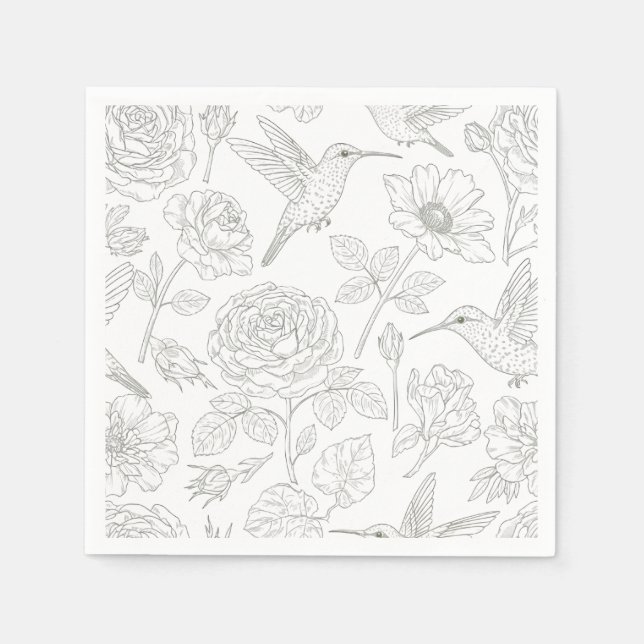 Serviette En Papier Serviette botanique vintage (Devant)
