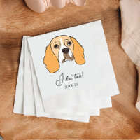 Serviette de cocktail personnalisée Chien Beagle j
