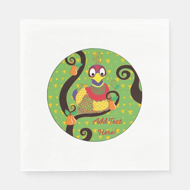 Serviette En Papier Serviette de Noël. Personnalisez (Devant)