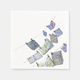 Serviette En Papier Serviette de papier accrochante de livres