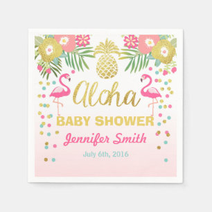 Serviette En Papier Serviette de papier Aloha de baby shower tropical