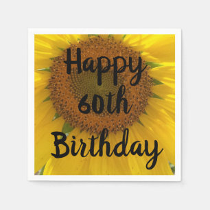 Serviette En Papier Serviette de papier anniversaire jaune lumineux de