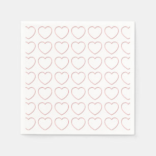 Serviette En Papier Serviette de papier - coeurs de fil dans les