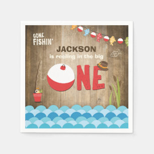 Serviette En Papier Serviette de papier d'anniversaire de pêche