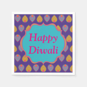 Serviette En Papier Serviette de papier de Diwali dans le motif indien