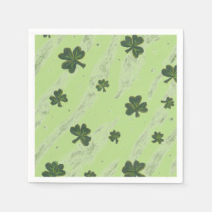 Serviette En Papier Serviette de papier de shamrock de cocktail vert