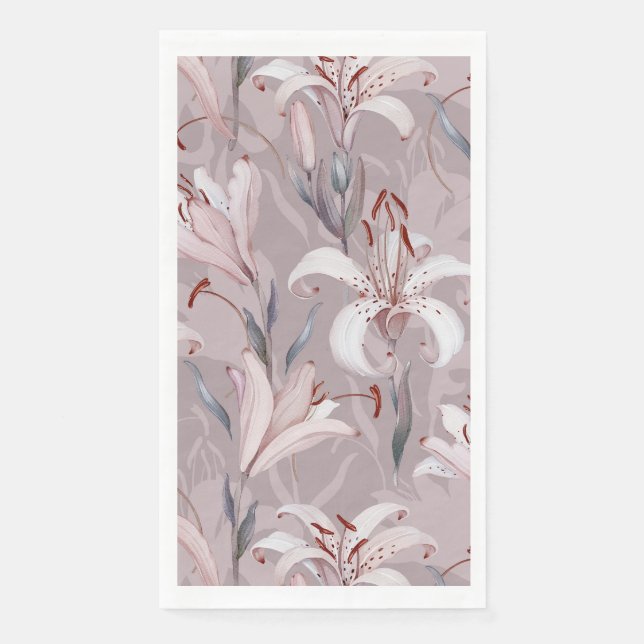 Serviette En Papier Serviette de papier Elegant Lily  (Devant)