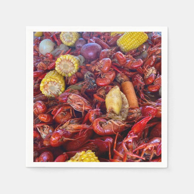 Serviette En Papier serviette de table à cocktail de langouste (Devant)