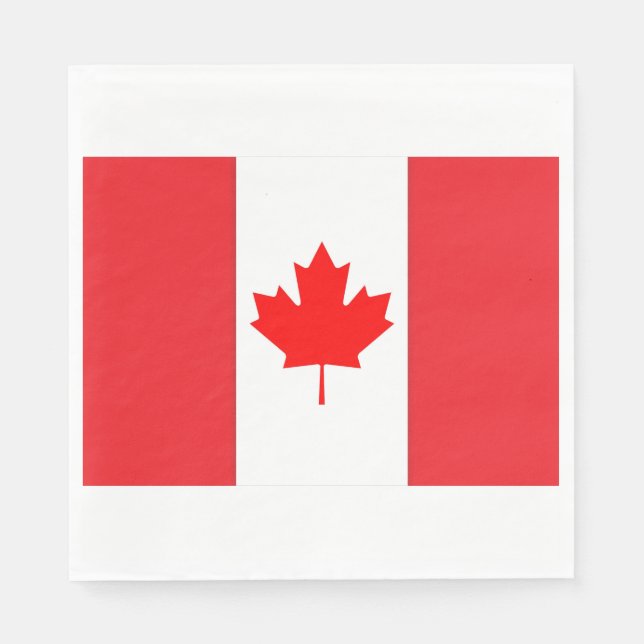Serviette En Papier Serviette du drapeau du Canada (Devant)