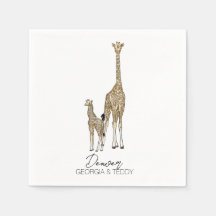 serviette girafe