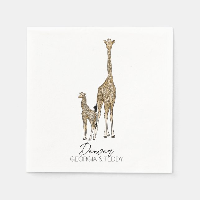 Serviette En Papier serviette girafe (Devant)