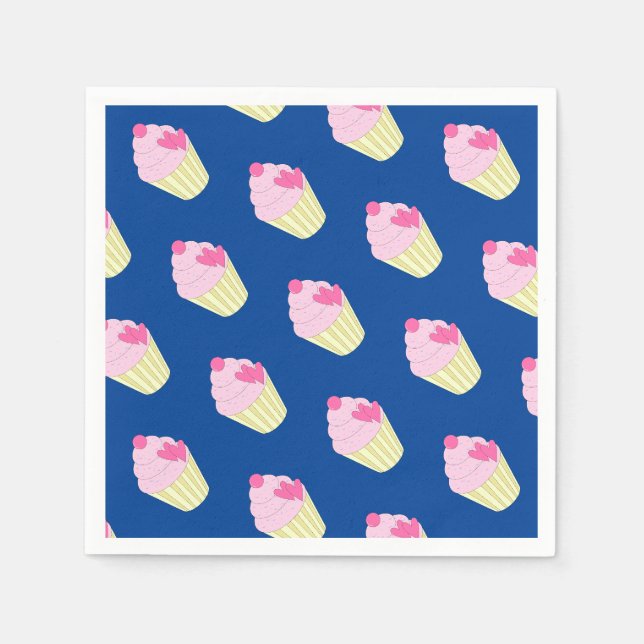Serviette En Papier Serviette/illusima Bleu foncé (Devant)