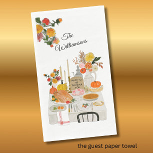 SERVIETTE EN PAPIER SERVIETTE PAPIER INVITÉ PERSONNALISÉE TABLE DE THA