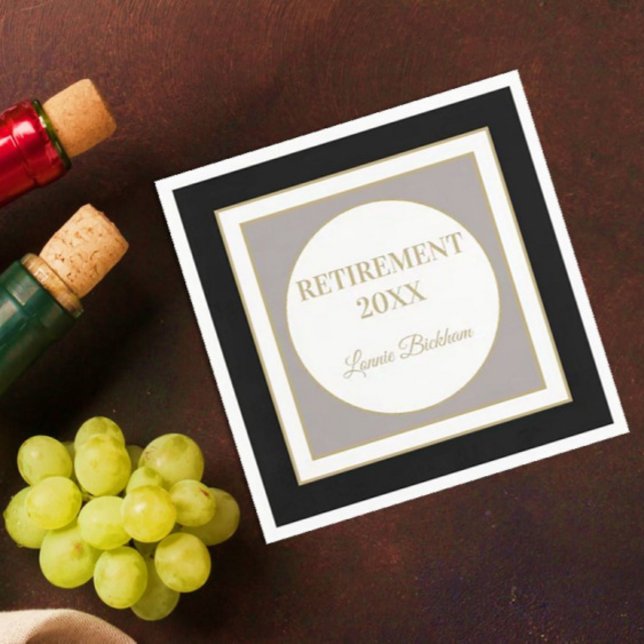 Serviette En Papier Serviette personnalisée pour la retraite (Créateur téléchargé)