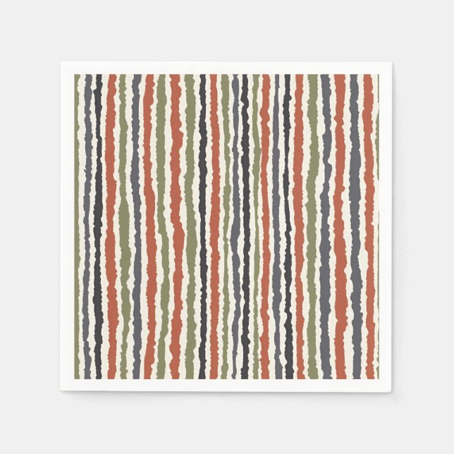 Serviette En Papier serviette rayée (Devant)