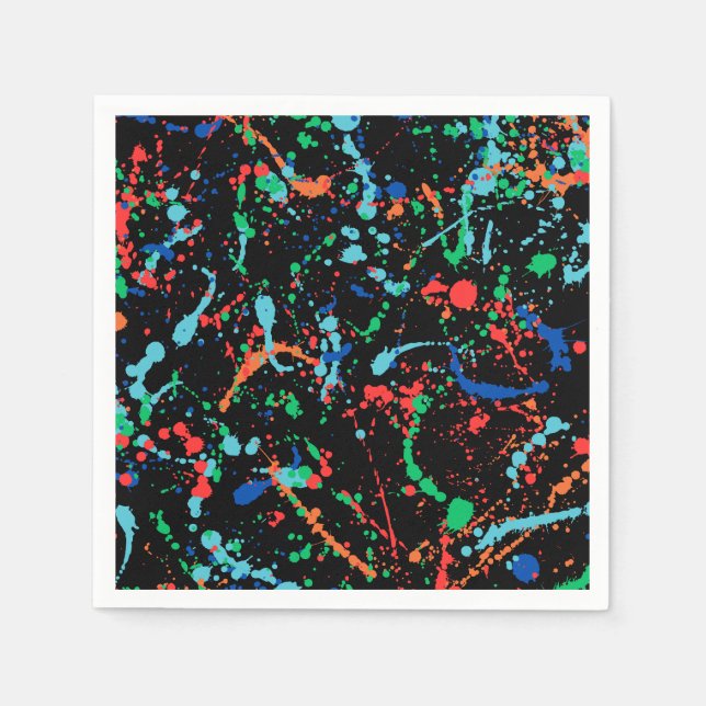 Serviette En Papier Serviettes 3 plis éclaboussures de peinture pour f (Devant)