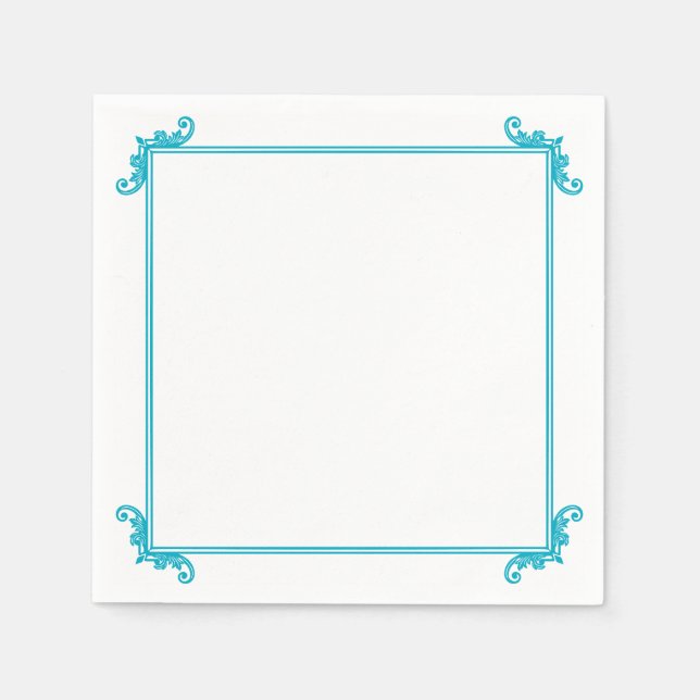 Serviette En Papier Serviettes à cadre fleuri (Devant)