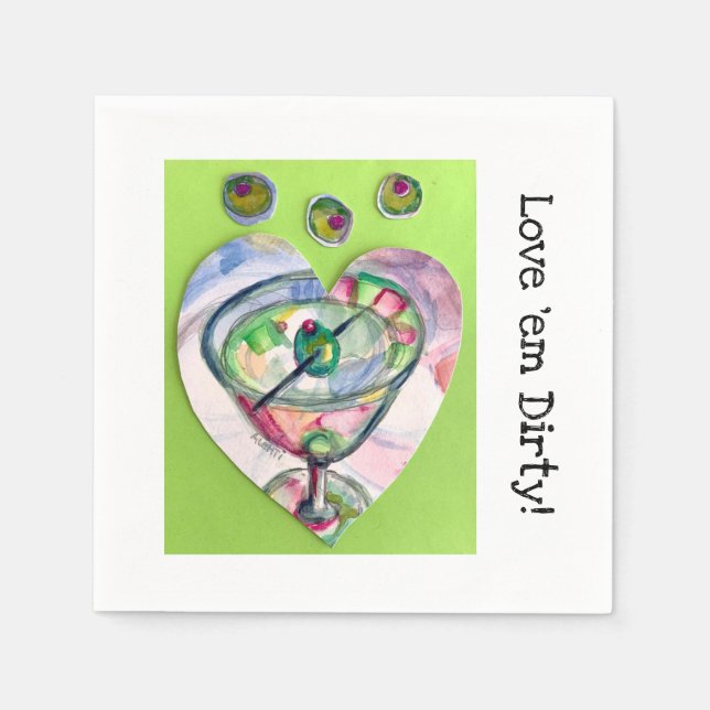 Serviette En Papier Serviettes à cocktails Martini (Devant)